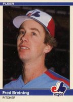 1984 Fleer Update #U-16 Fred Breining Baseball Card