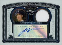 2005 Bowman Sterling #BS-JV Justin Verlander Autograph Relic Baseball Card