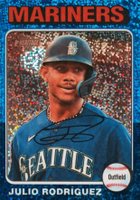 2024 Topps Heritage #286 Julio Rodriguez Chrome-Blue Sparkle Baseball Card