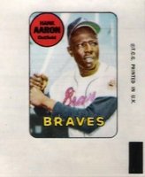 1969 Topps Decals # Hank Aaron Baseball Card