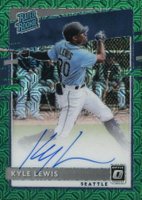 2020 Panini Donruss Optic Rated Rookies Signatures #RRSKL Kyle Lewis Green Mojo Baseball Card