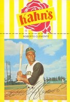 1966 Kahn's Wieners # Roberto Clemente Baseball Card