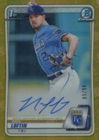 2020 Bowman Draft Chrome Draft Picks Autographs #CDANL Nick Loftin Gold Refractor Baseball Card