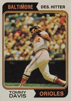 1974 Topps #396 Tommy Davis Baseball Card
