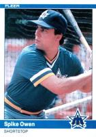 1984 Fleer #616 Spike Owen Baseball Card