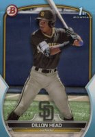2023 Bowman Draft #BD7 Dillon Head Sky Blue Baseball Card