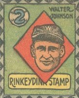 1927 Rinkeydink Stamps # Walter Johnson Baseball Card