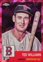 2022 Topps Chrome Platinum Anniversary #89 Ted Williams Fuchsia Atomic Refractor Baseball Card