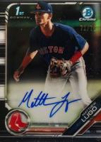 2019 Bowman Draft Chrome Draft Picks Autograph #CDAML Matthew Lugo Black Refractor Baseball Card