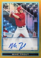 2009 Bowman Chrome Draft Picks & Prospects #BDPP89 Mike Trout Autograph-Gold Refractor Baseball Card