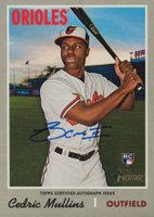 2019 Topps Heritage Real One Autographs #CM Cedric Mullins Baseball Card