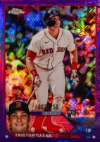 2023 Topps Chrome Logofractor Edition #174 Triston Casas Purple Refractor Baseball Card