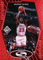 1998 Upper Deck Choice Starquest #SQ30 Michael Jordan Red Basketball Card