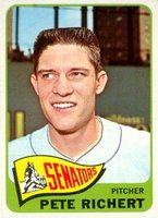 1965 Topps #252 Pete Richert Baseball Card