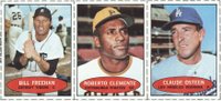 1971 Bazooka No Number # Bill Freehan/Roberto Clemente/Claude Osteen Panel Unnumbered Baseball Card