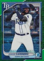 2024 Bowman Mega Box Chrome #20 Junior Caminero Green Refractor Baseball Card