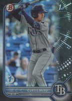 2022 Bowman 1st Edition #BPPF10 Curtis Mead Black Foil Baseball Card