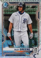 2021 Bowman Chrome Mega Box #188 Riley Greene Baseball Card