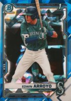 2021 Bowman Draft Chrome Sapphire Edition #BDC74 Edwin Arroyo Baseball Card