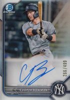 2022 Bowman Chrome Prospect Autographs #CPACB Cooper Bowman Refractor Baseball Card