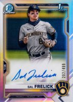 2021 Bowman Draft Chrome Draft Pick Autographs #CDASF Sal Frelick Refractor Baseball Card