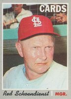 1970 Topps #346 Red Schoendienst Baseball Card