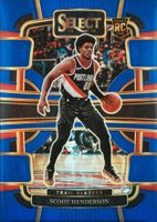 2023 Panini Select #77 Scoot Henderson Blue Prizm Basketball Card
