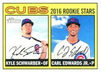 2016 Topps Heritage #161 Carl Edwards Jr./Kyle Schwarber Baseball Card