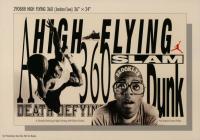 1991 Nike Poster Cards #888 Michael Jordan/Spike Lee High Flying 360-White Border Basketball Card