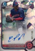 2022 Bowman Chrome Prospect Autographs #CPAEP Eddinson Paulino Atomic Refractor Baseball Card