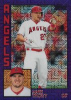 2019 Topps Silver Pack 1984 Chrome Promo  #1 Mike Trout Purple Refractor Baseball Card