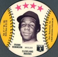 1976 Isaly's Sweet William Disc # Frank Robinson Baseball Card