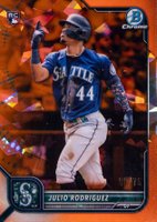 2022 Bowman Chrome Sapphire Edition #48 Julio Rodriguez Orange Baseball Card