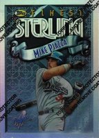 1996 Finest #11 Mike Piazza Refractor w/Coating Baseball Card
