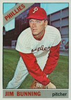 1966 Topps #435 Jim Bunning Baseball Card