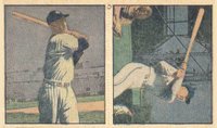 1951 Berk Ross #1-5/1-7 Johnson/Mize Panel Baseball Card