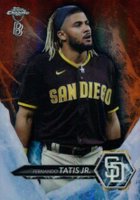 2021 Topps Chrome Ben Baller Icy #I-6 Fernando Tatis Jr. Orange Refractor Baseball Card