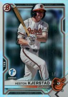 2021 Bowman 1st Edition #BFE138 Heston Kjerstad Rainbow Foil 1/1 Baseball Card