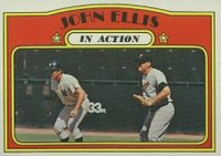 1972 Topps #48 John Ellis In Action Baseball Card