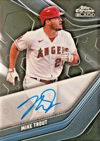 2023 Topps Chrome Black Autograph #MT Mike Trout Baseball Card