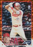 2023 Topps #27 Mike Trout Orange Foil Baseball Card