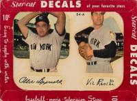 1952 Star-Cal Decals Type 2 #84-a Allie Reynolds/Vic Raschi Baseball Card