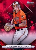 2023 Bowman Sterling #BSP80 Jackson Holliday Red Baseball Card