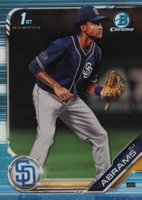 2019 Bowman Draft #BDC85 CJ Abrams Chrome-Fielding-Sky Blue Refractor Baseball Card