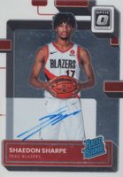 2022 Panini Donruss Optic #249 Shaedon Sharpe Signature Basketball Card