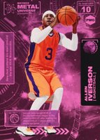 2021 Skybox Metal Universe Champions #10 Allen Iverson Pink Precious Metal Gems Basketball Card