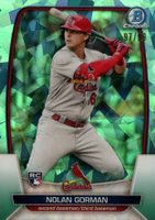 2023 Bowman Chrome Sapphire Edition #48 Nolan Gorman Aqua Baseball Card
