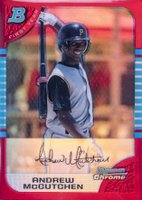 2005 Bowman Chrome Draft Picks #63 Andrew McCutchen Red Refractor 1/1 Baseball Card