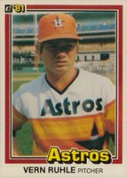 1981 Donruss #261 Vern Ruhle Correct Photo Baseball Card