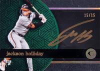 2024 Topps Diamond Icons Black Polychromatink #BPAJH Jackson Holliday Gold Ink Baseball Card